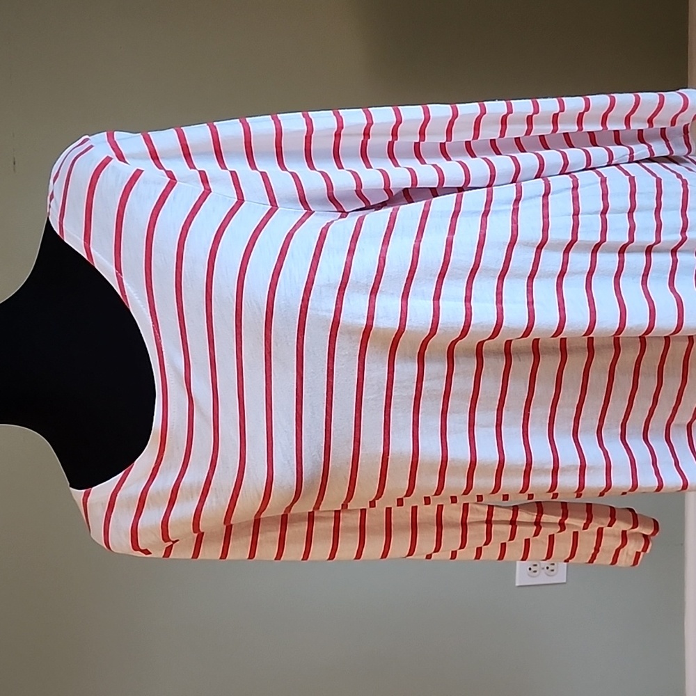 J.Crew Factory red & white stripe shirt